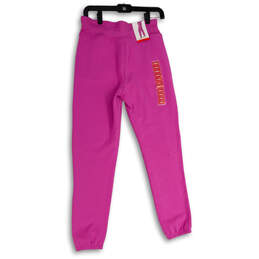 NWT Womens Pink Flat Front Elastic Waist Slash Pocket Jogger Pants Size XS alternative image