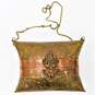 Vintage Brass & Copper Hardshell Art Nouveau Pillow Purse image number 1