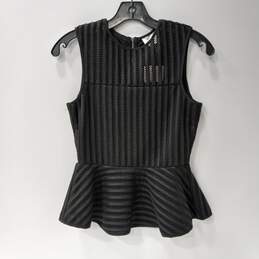 Anthropologie HD In Paris Black Blouse/Zip Up Shirt Size XS NWT