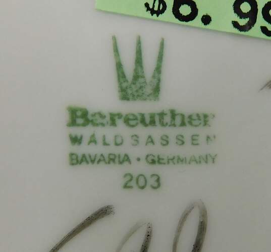 Bareuther Bavaria Germany Floral Pattern Teapot W/ Teacups & Saucers image number 7