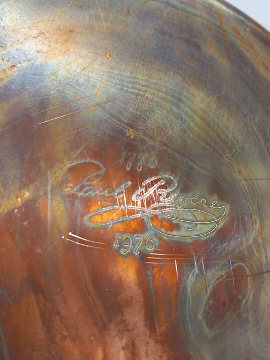 Vintage Paul Revere Limited Edition 1976 Copper Pot & Unbranded Colander image number 6