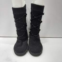 Ugg Black Knit Boots Sz 7