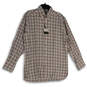 NWT Mens Multicolor Plaid Collared Long Sleeve Dress Shirt Size Medium image number 1