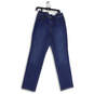 NWT Womens Blue Denim 5-Pocket Design Straight Leg Jeans Size 12L image number 1