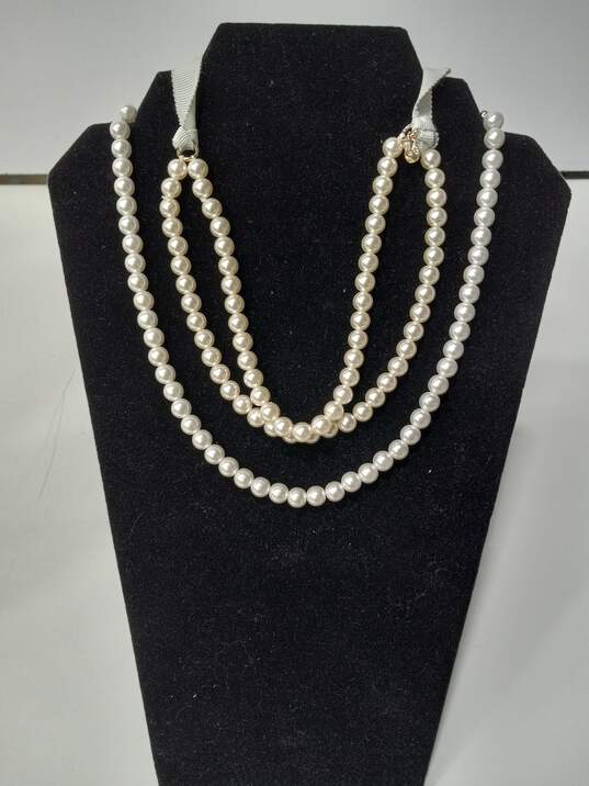 5 Piece Pearl Theme Necklace Bundle image number 4