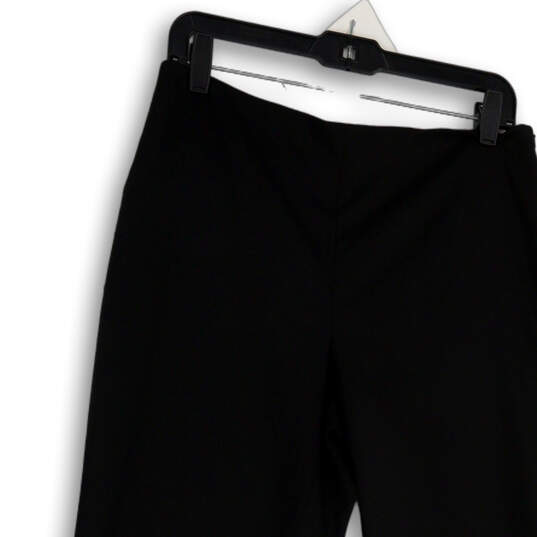 Womens Black Flat Front Slash Pocket Classic Straight Leg Dress Pants Sz 6 image number 3