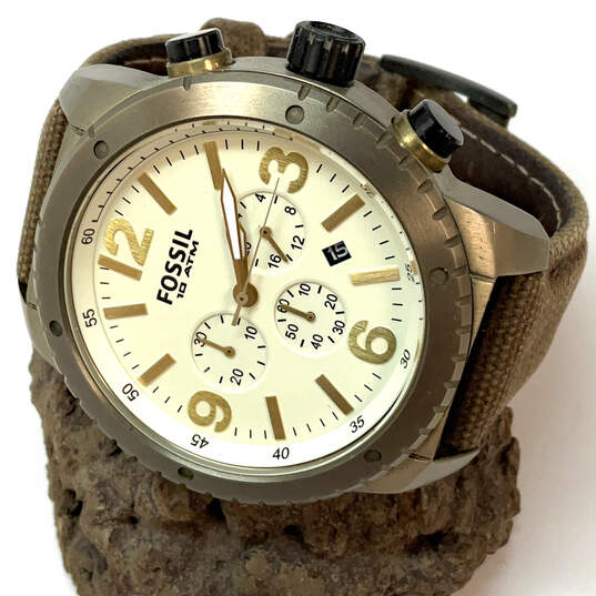 Designer Fossil DE-5005 Adjustable Strap Chronograph Dial Analog Wristwatch image number 1