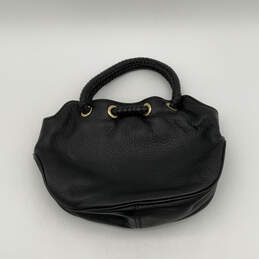 Womens Black Leather Inner Pocket Double Handle Snap Shoulder Bag alternative image