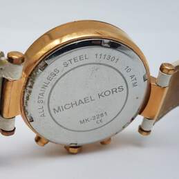 Michael Kors Rose Gold Crystal 39mm Leather Watch 65g alternative image