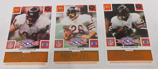 VTG 1986 McDonald's Chicago Bears Unscratched Orange Tab Super Bowl Cards Walter Payton McMahon image number 5