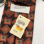 NWT Mens Orange Silk Four-In-Hand Adjustable Pointed Designer Neck Tie image number 4