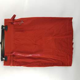 Sandro Studio Women Red Skirt With Belt Size 8