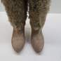 Fergie Suede Faux Fur Tall Knee Platform Zip Heel Boots Shoes Size 9.5 M image number 6