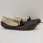 Men's UGG Brown Leather Slip-On Loafers Sz 14 image number 4
