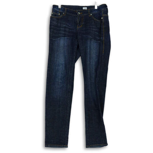 Womens Blue Denim Medium Wash Pocket Stretch Straight Leg Jeans Size 6 image number 1