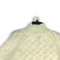 NWT Womens White Braided Long Sleeve Mock Neck Knitted Pullover Sweater Size M image number 4