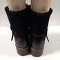 Clarks Women's Volara Black Leather Slip On Boots Size 9 image number 4