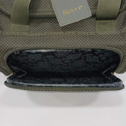 Rolfs Green Woven Tote Cross-Body Duffle Travel Bag image number 4