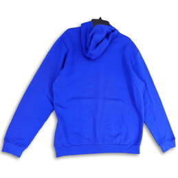NWT Mens Blue Long Sleeve Kangaroo Pocket Drawstring Pullover Hoodie Sz XL alternative image