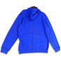 NWT Mens Blue Long Sleeve Kangaroo Pocket Drawstring Pullover Hoodie Sz XL image number 2