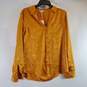 Candies Women Yellow Button Up Sz M NWT image number 1