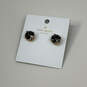 Designer Kate Spade Gold-Tone Cubic Zirconia Round Shape Stud Earrings image number 3