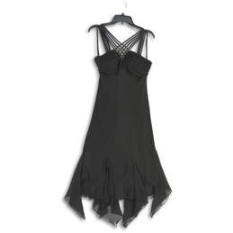 NWT S.L. Fashions Womens Black Asymmetrical Hem Pullover A-Line Dress Size 10