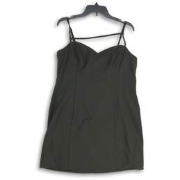 Abercrombie & Fitch Womens Black Sleeveless Back Zip Mini Dress Size Large