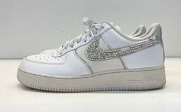 Nike Custom Air Force 1 Low '07 LV8 4 White Silver White Athletic Shoe Women 10 alternative image
