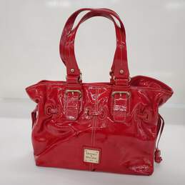 Dooney & Bourke Chiara Red Patent Leather Drawstring Handbag
