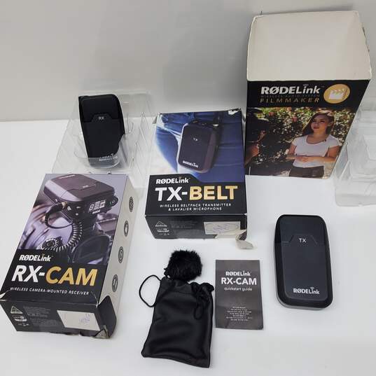 Bundle RODELink Untested P/R* Wireless Audio System Film Maker Rx-Cam + TX-Belt image number 1