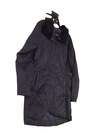 Womens Black Long Sleeve Pockets Full Zip Puffer Jacket Size Large image number 3