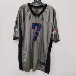 NFL Denver Broncos #7 Elway Silver Jersey Men's Size 52