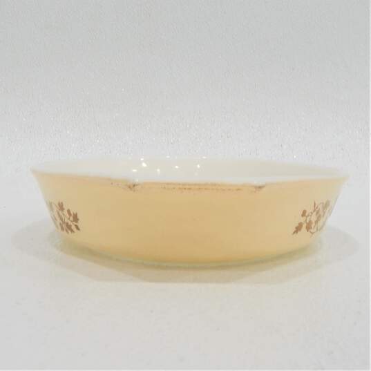 Vintage Pyrex Golden Acorn 1.5 Qt. Divided Casserole Dish No Lid image number 6