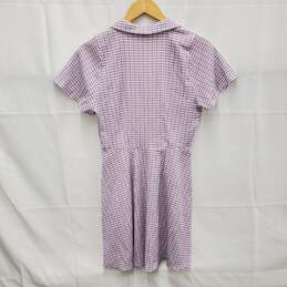 NWT Madewell WM's Kacie Mini Shirtdress in Lavender Plaid Size 6 alternative image