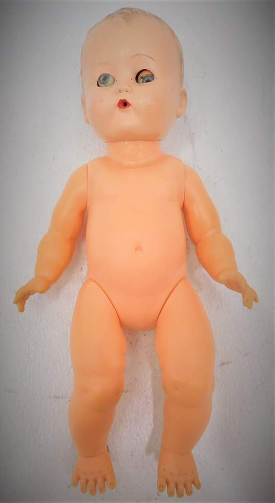 Vintage Baby Dolls Ideal Rubber Plastic Molded & Unmarked Soft Body Composition image number 6