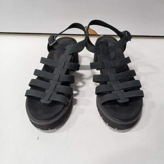 Timberland Women's Black Leather Strappy Open Toe Sandals Size 10 image number 1