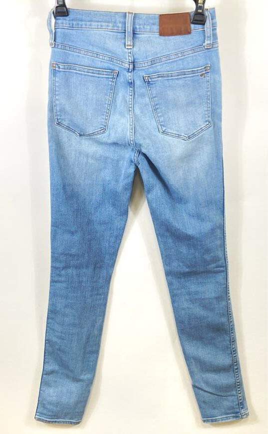 Madewell Women Blue High Rise Skinny Jeans Sz 26 image number 2