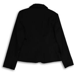 NWT Womens Black Striped Notch Lapel Single Breasted Blazer Size 12 alternative image