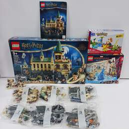 Three Building Toy Sets Lego Marvel & Harry Potter, Mega Pokemon
