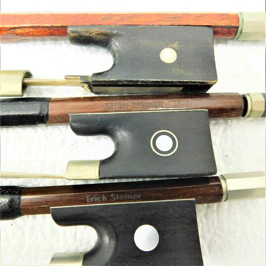 Set of Six (6) Student Violin Bows; Erich Steiner, Suzuki, Etc. image number 5