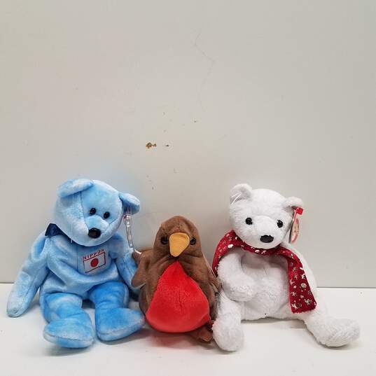 Bundle of 10 Assorted TY Beanie Baby Plush Toys image number 5
