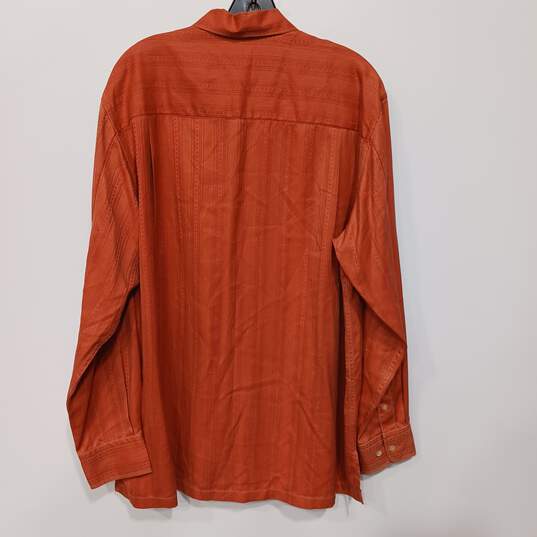 Men's Orange Shirt Size Medium image number 2