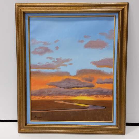 Bundle of 2 Framed & Signed Landscape Paintings on Canvas by A Borden image number 5
