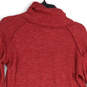Womens Red Long Sleeve Turtleneck Split Back Hem Pullover Sweater Size S/P image number 3
