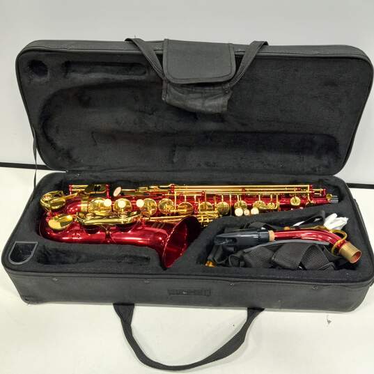 Lazarro LZR360AS Curved Alto Saxophone w/Accessories In Hard Case image number 2
