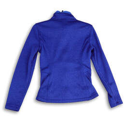 Mens Blue Fleece Long Sleeve Mock Neck Full-Zip Jacket Size XS alternative image