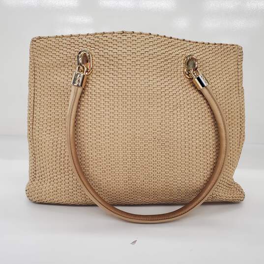 Cole Haan Large Woven Straw Tote Hand Bag image number 4