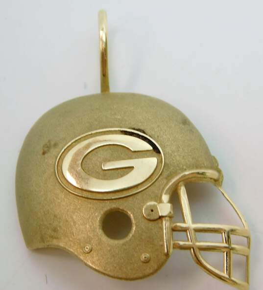 Vintage 1993 NFL Green Bay Packers Football Helmet Pendant 3.0g image number 4