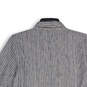 Womens Gray White Striped Pointed Collar Long Sleeve Button-Up Shirt Sz S/P image number 4